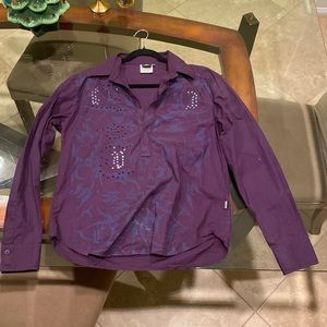 Rare long sleeve studded purple VERSACE shirt
